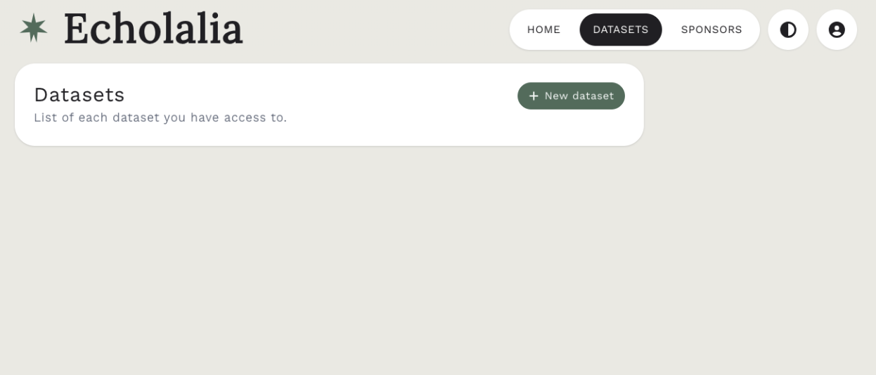 Figure 4: Dataset Homepage